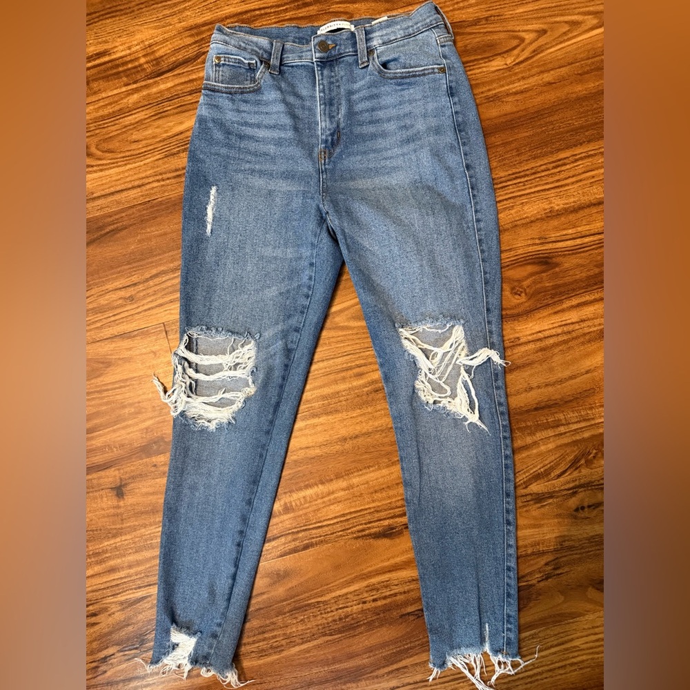 Celebrity Pink Ripped Blue Skinny Jeans size 7/28